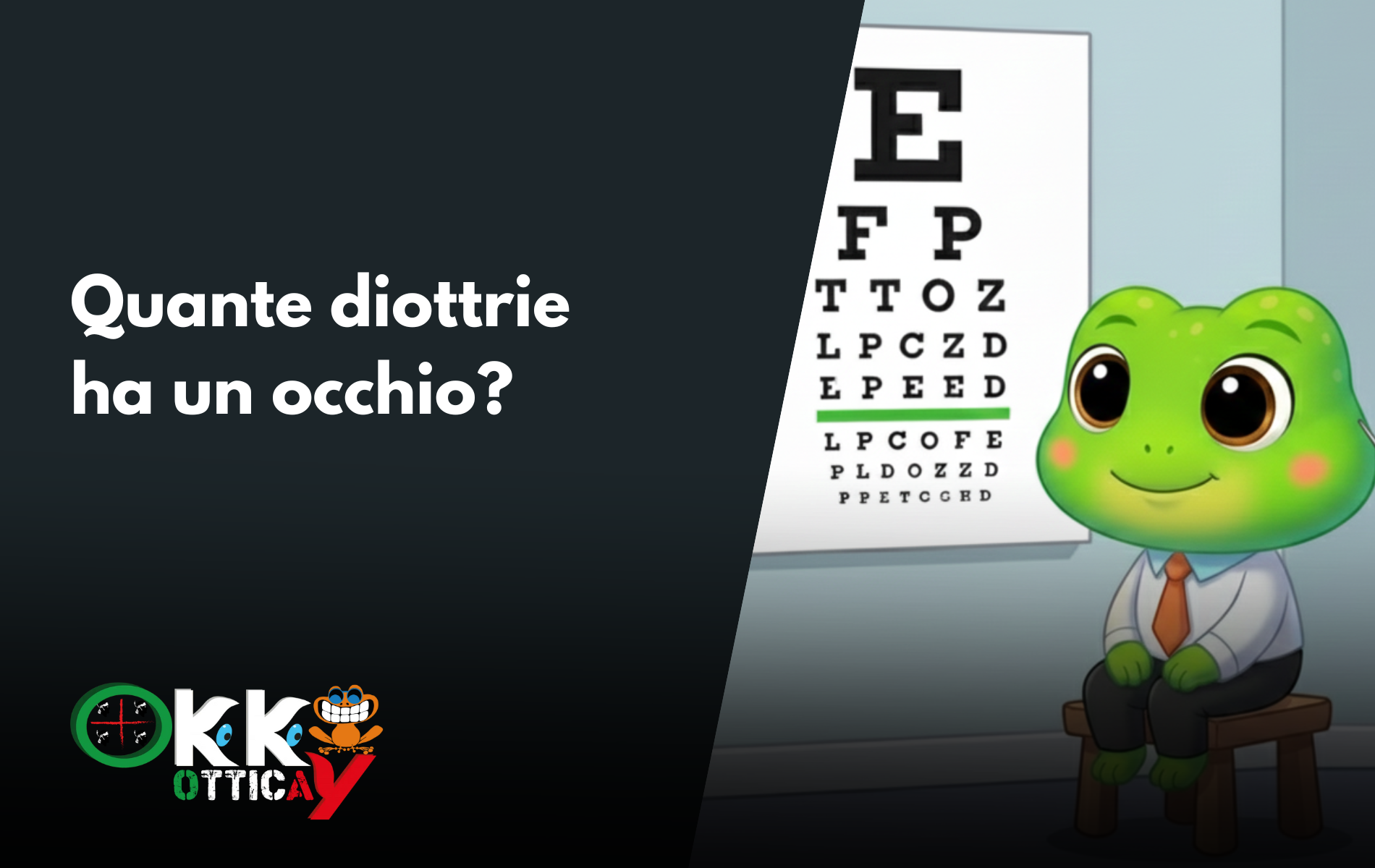 Rana ottico che guarda la scritta quante diottrie ha un occhio
