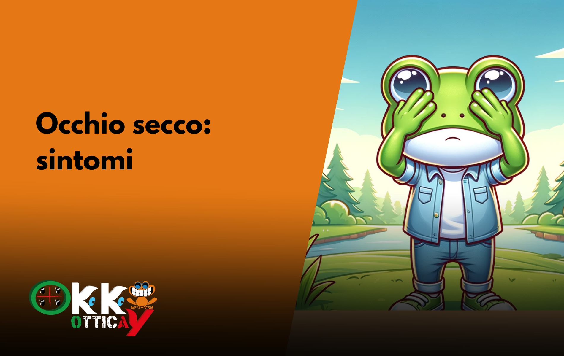Rana che si sfrega gli occhi.